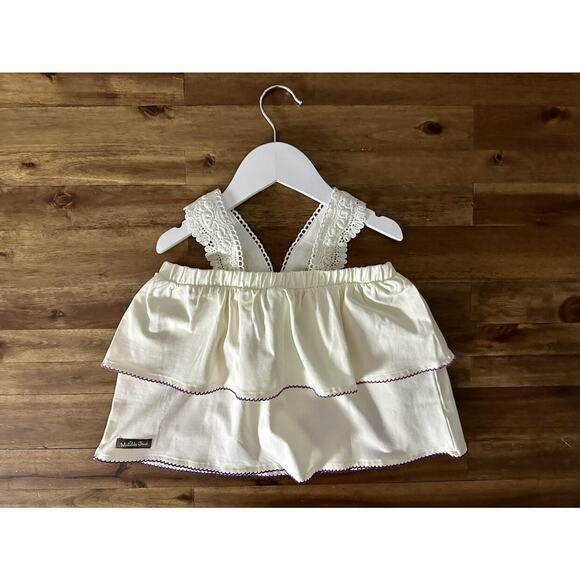 NWT Matilda Jane Enchanted Garden Cream Ruffle Coconut Tier Knit Lace Tank 6 - Picture 4 of 8